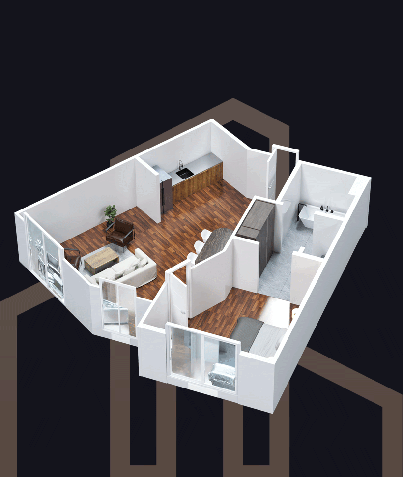 Lonestar - One Bed - 486 Sqf