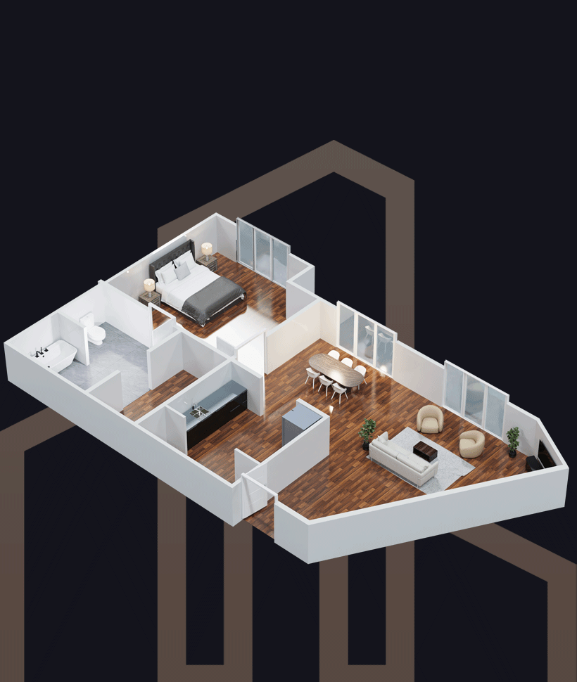 Zilker - One Bed - 793 Sqf